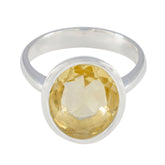 Josephine Contemporary Yellow Solitaire Ring Citrine Yellow